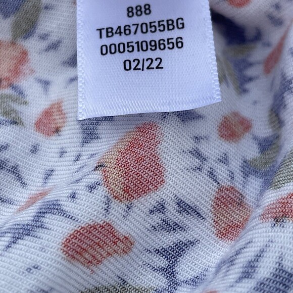 Treasure & Bond Skater Mini Dress Girl’s 14 White Red Floral Spaghetti Strap - Picture 6 of 11